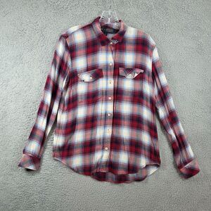 Gap + Pendleton Women Red Long Sleeve Button-Down Shirt Size S